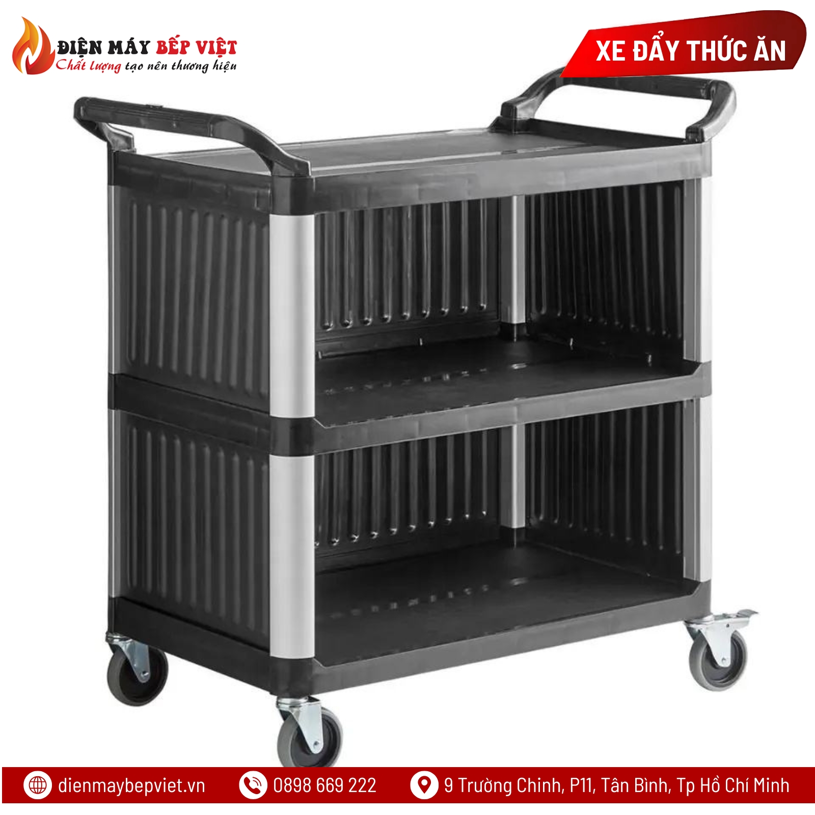 Xe Đẩy Thức Ăn 3 Tầng (Nhựa) NPGX-032DM