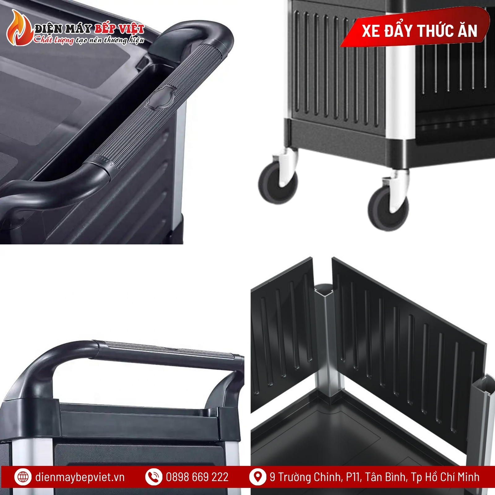 Xe Đẩy Thức Ăn 3 Tầng (Nhựa) NPGX-032DM