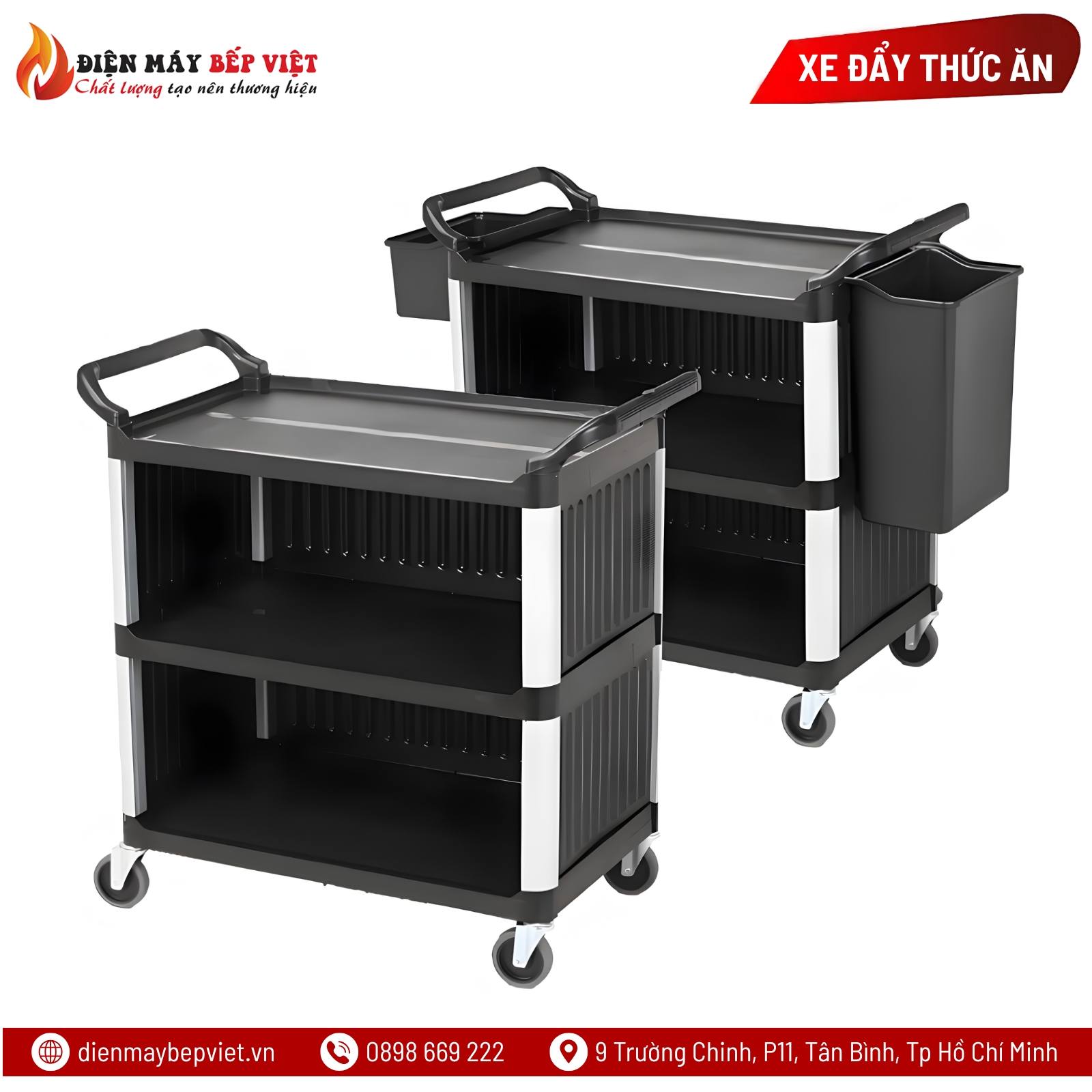 Xe Đẩy Thức Ăn 3 Tầng (Nhựa) NPGX-032DM
