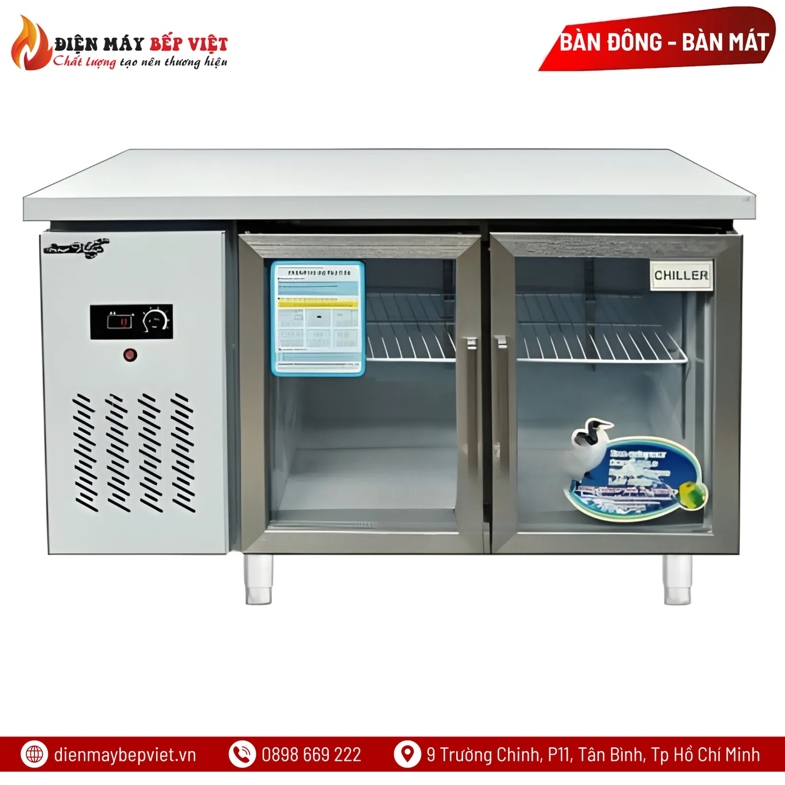 Bàn Mát Cửa Kính 1M2 PLO.18L2CBL