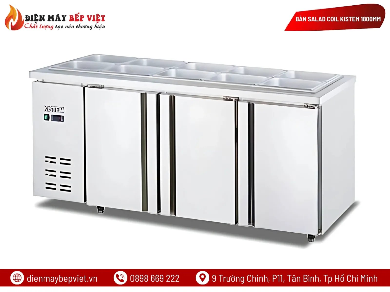 Bàn Salad Coil Kistem 1800mm KIS-XDB18R