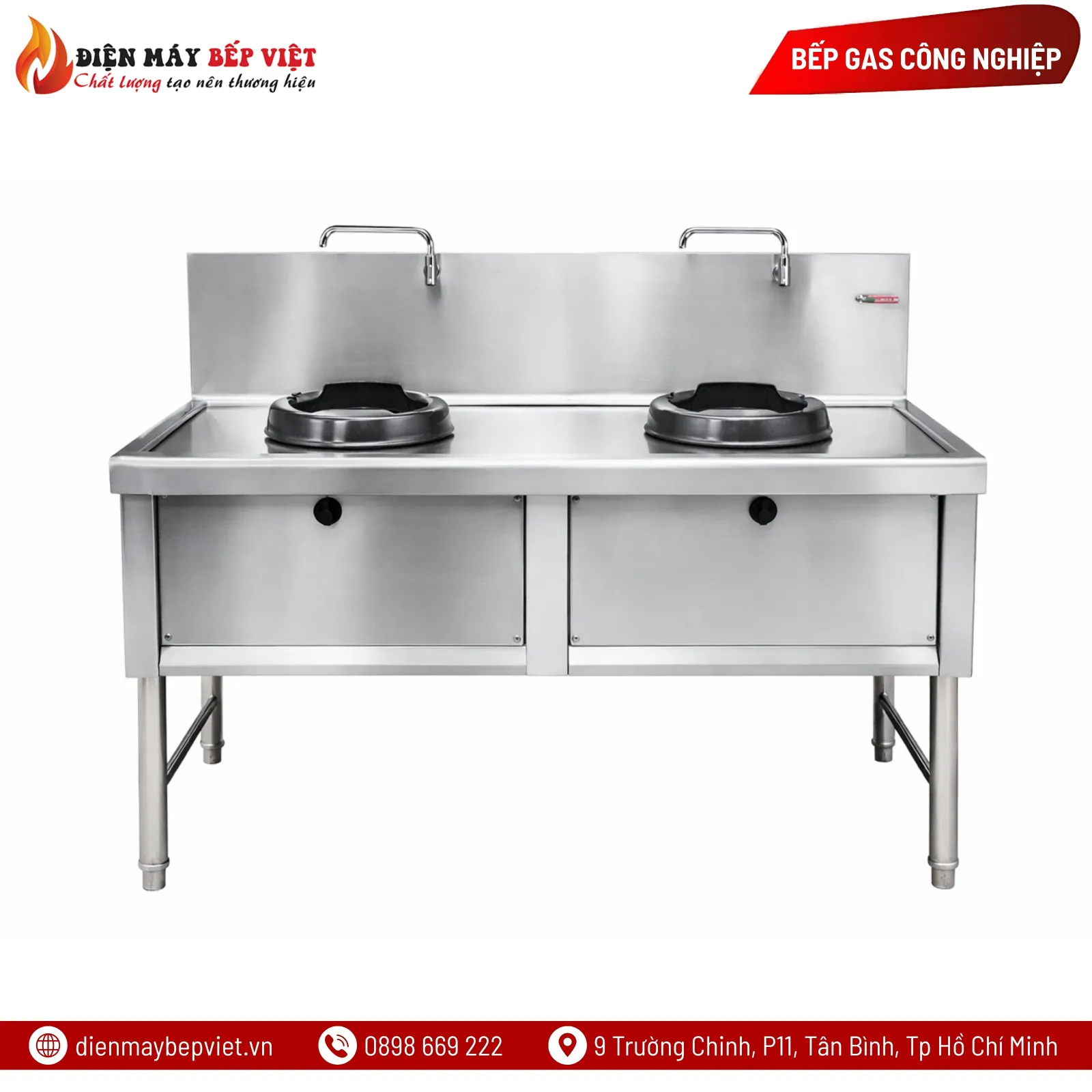 Bếp Á 2 Họng Bầu Gang