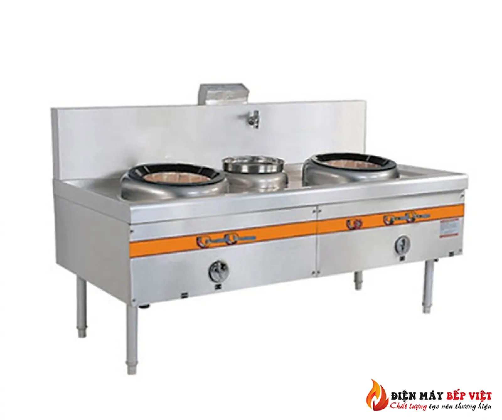 Bếp Á 2 Họng Đất Có Quạt Thổi 1m8 - Hiện Đại, Tiết Kiệm Gas
