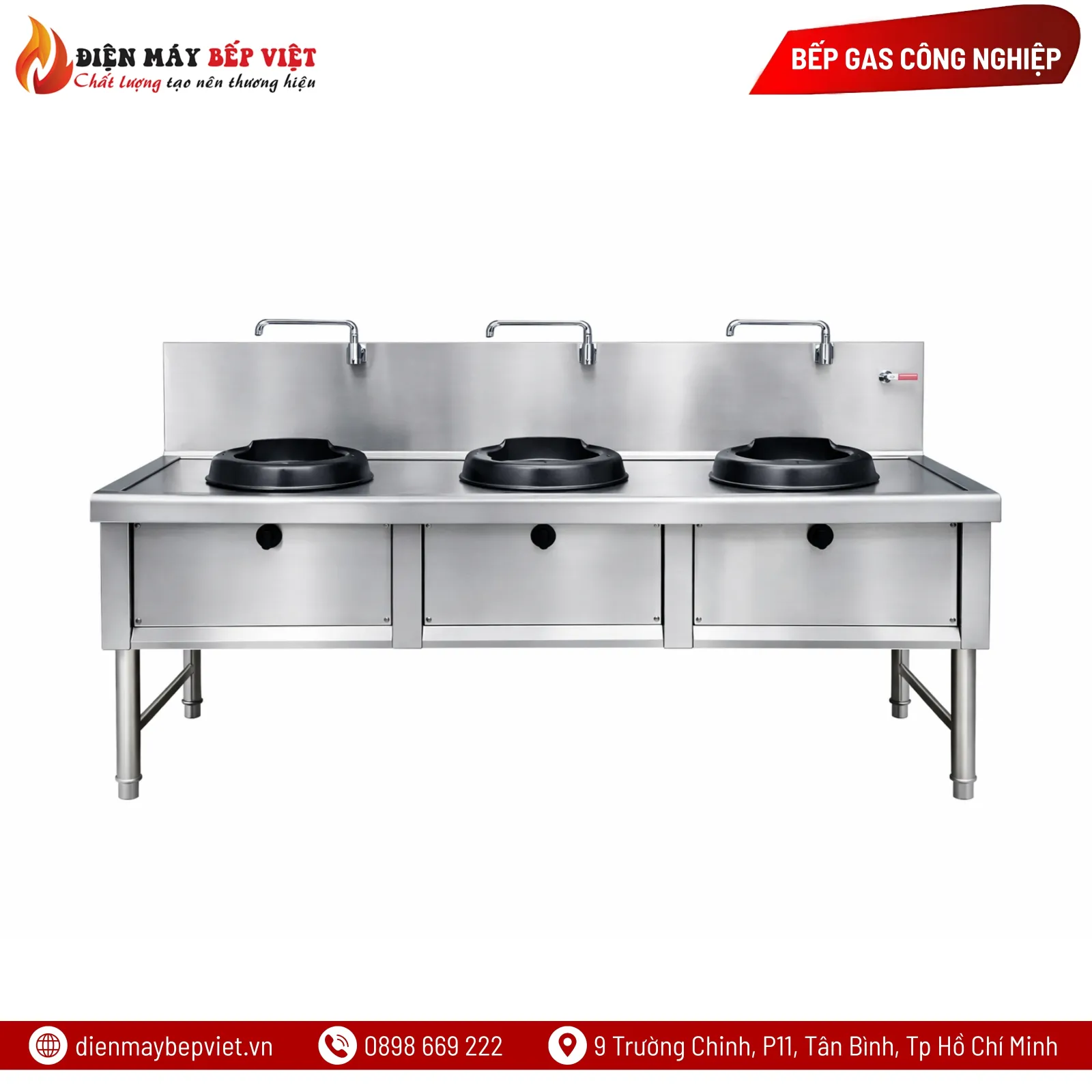 Bếp Á 3 Họng Bầu Gang