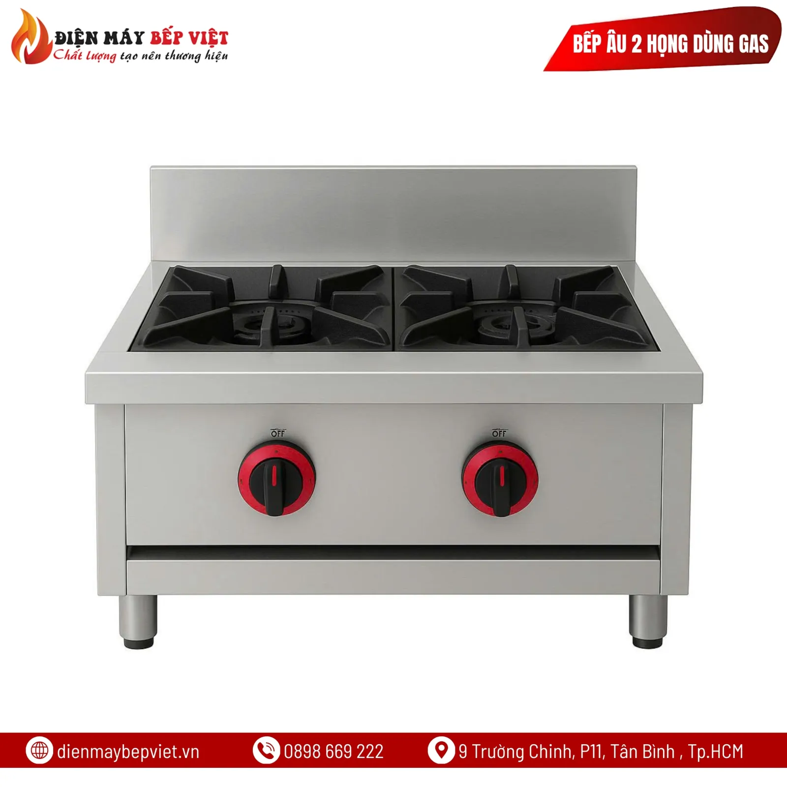 Bếp Âu 2 Họng Dùng Gas