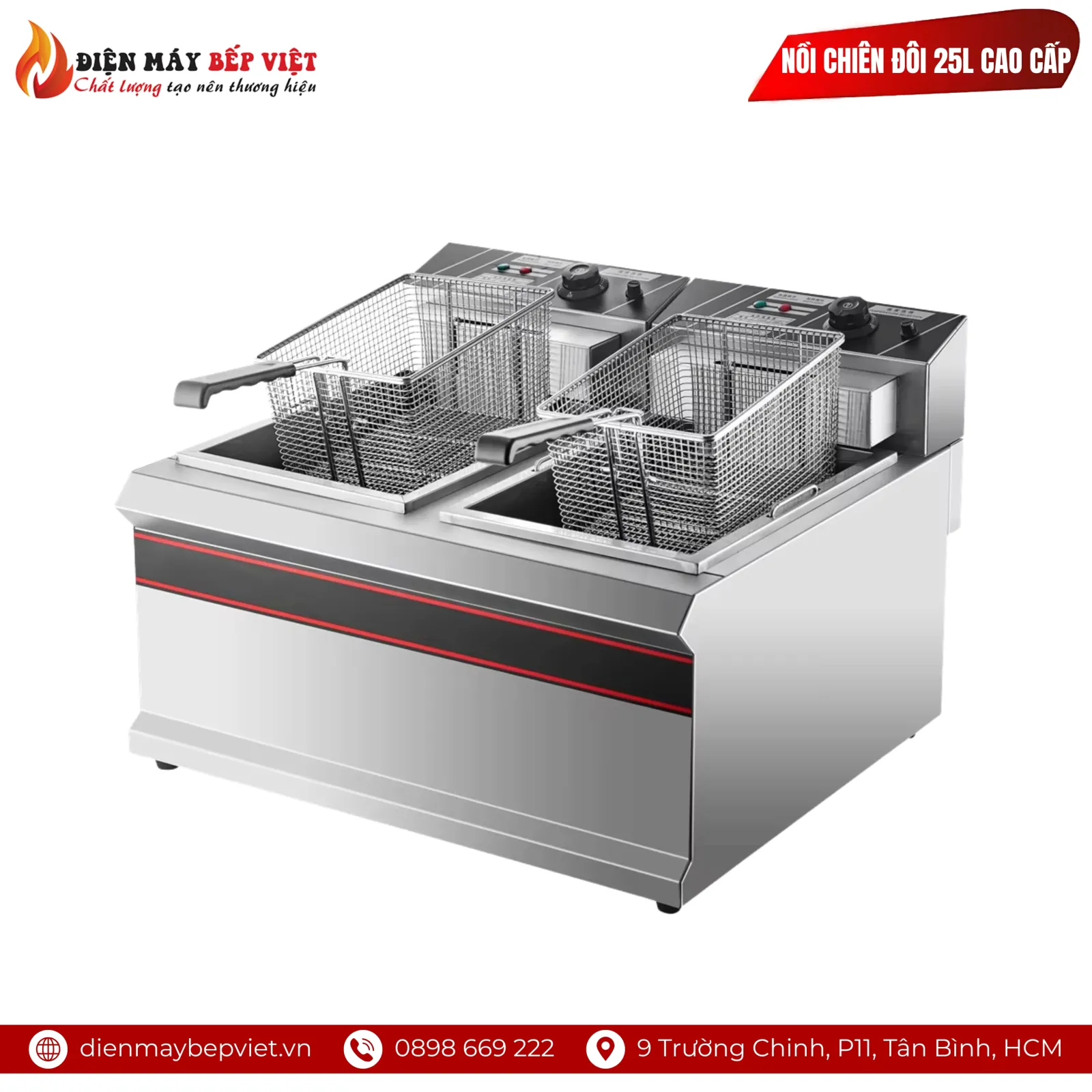 Bếp Chiên Đôi 25L Cao Cấp