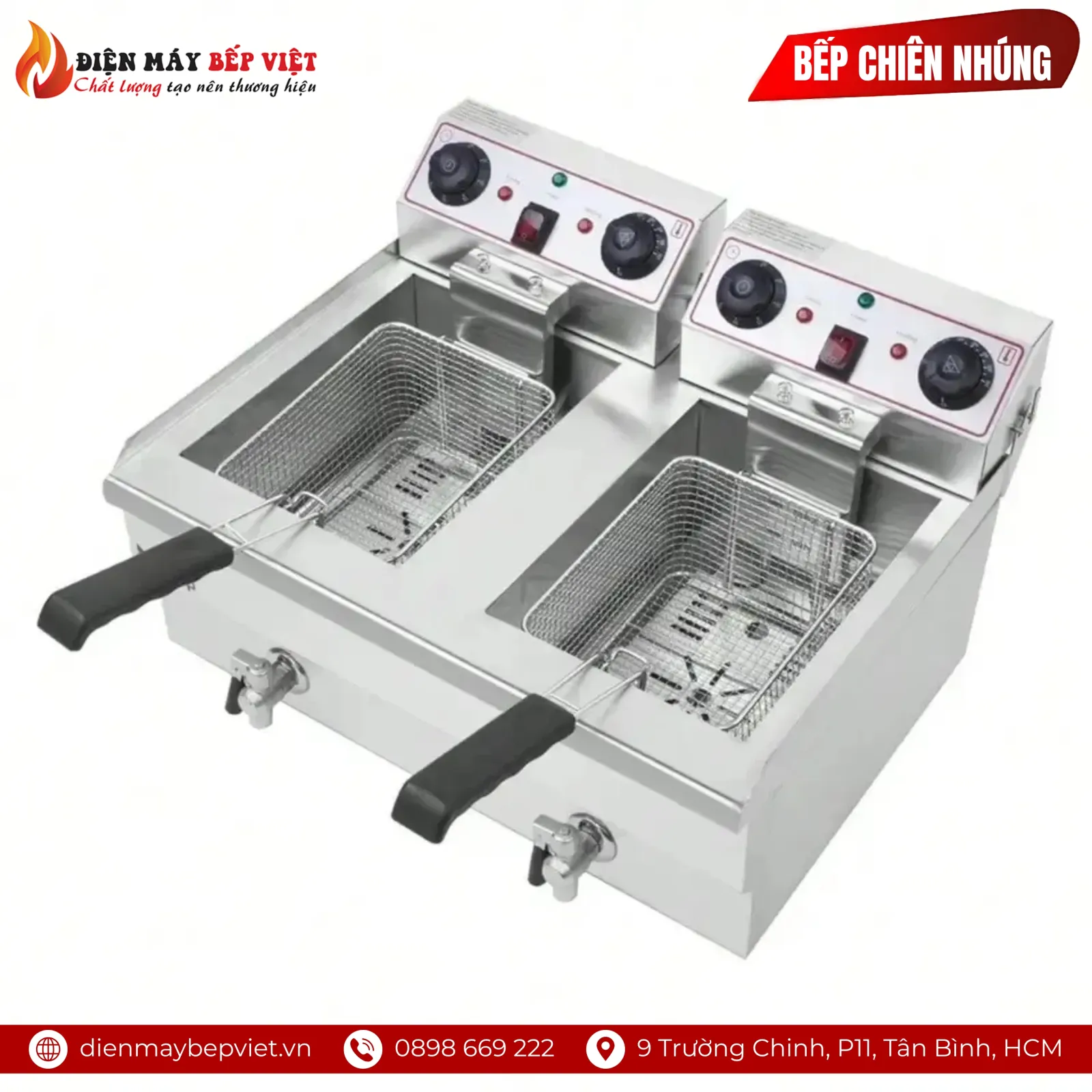 Bếp Chiên Đôi Có Van Xả EH102V(10L+10L)