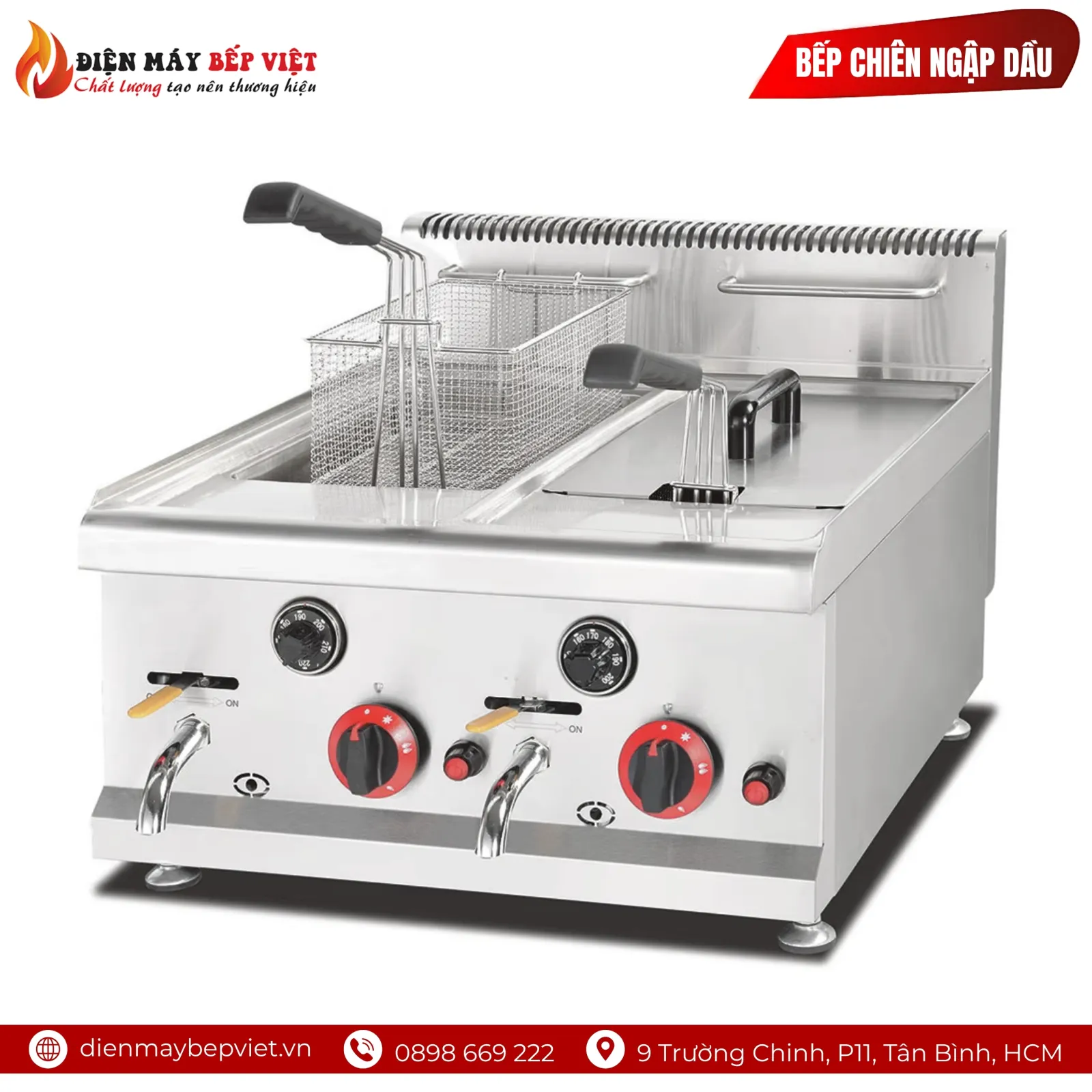 Bếp Chiên Ngập Dầu AS-585 (14L+14L)