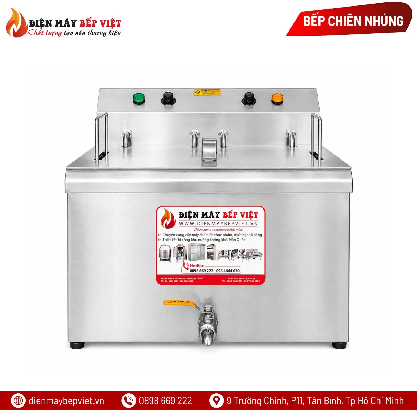 Bếp Chiên Nhúng Inox Cao Cấp 6000W