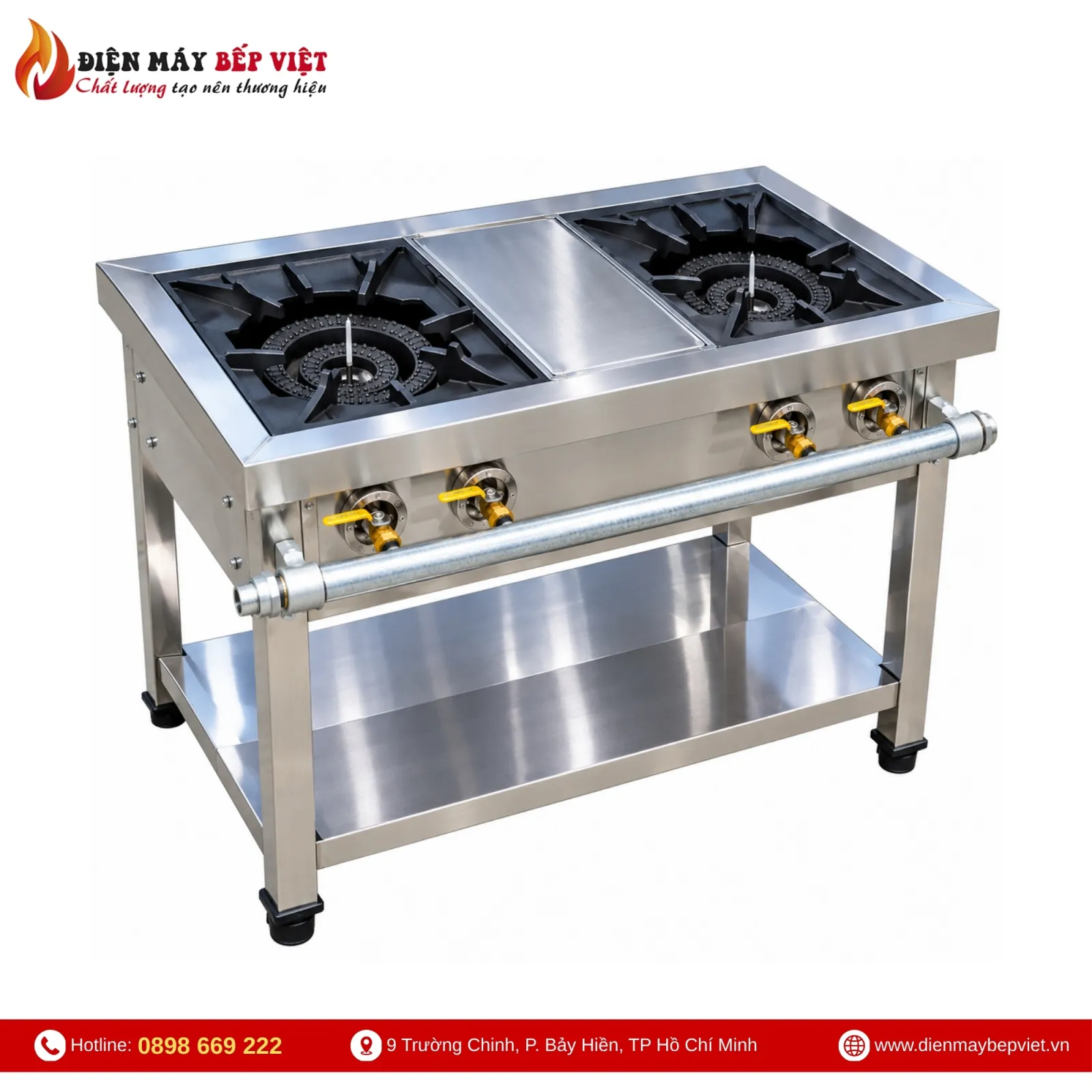 Bếp Gas Công Nghiệp 2 Họng Lớn