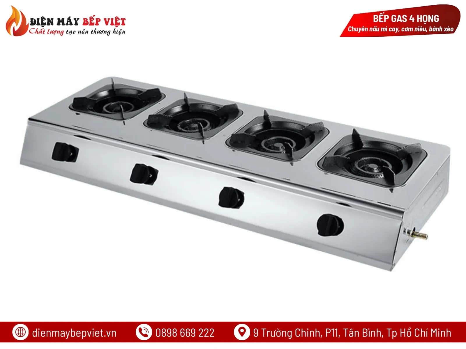 Bếp Gas Công Nghiệp 4 Họng BG04