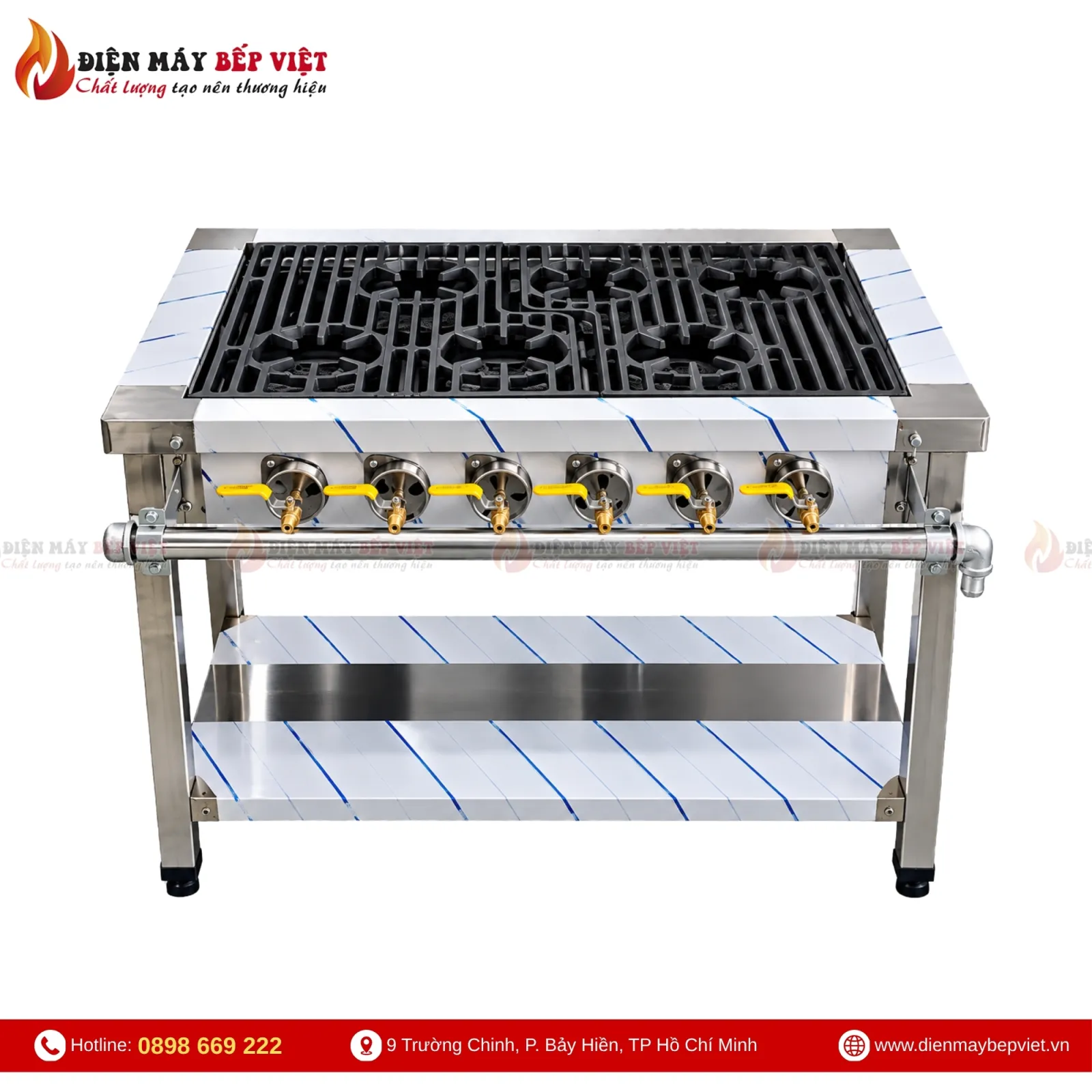 Bếp Gas Công Nghiệp 6 Họng Nhỏ