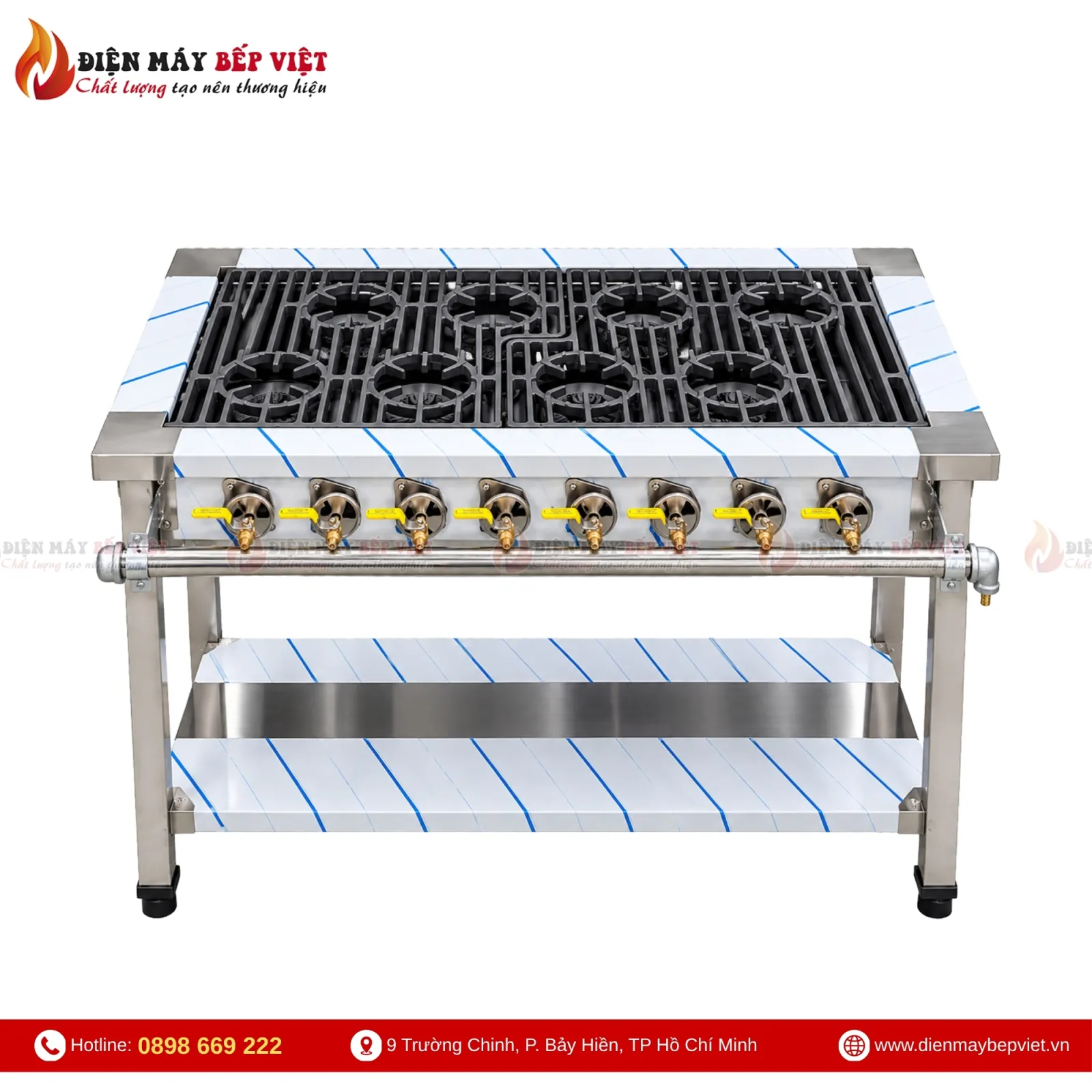 Bếp Gas Công Nghiệp 8 Họng Nhỏ