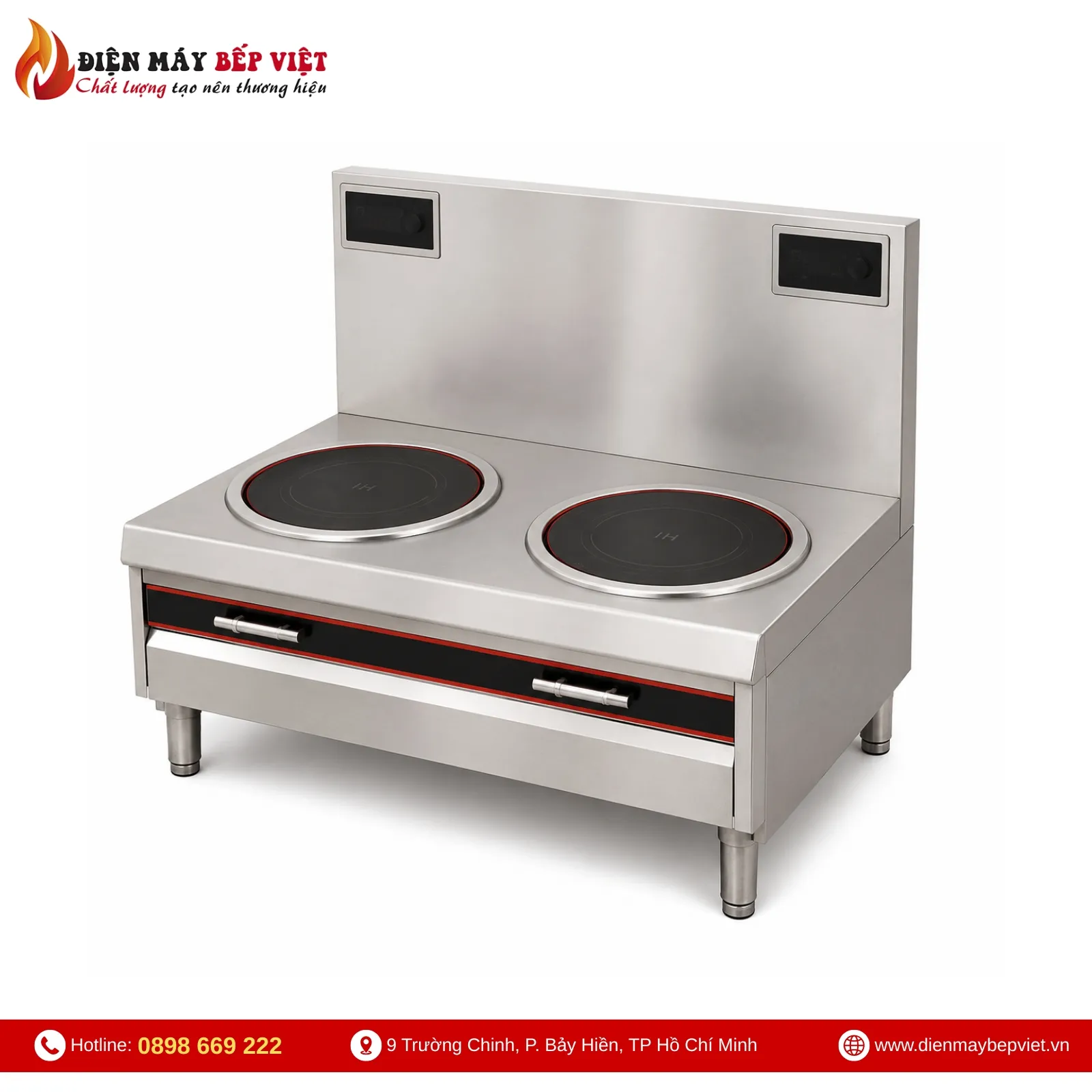 Bếp Hầm Đôi Điện Từ Mặt Tròn BV03