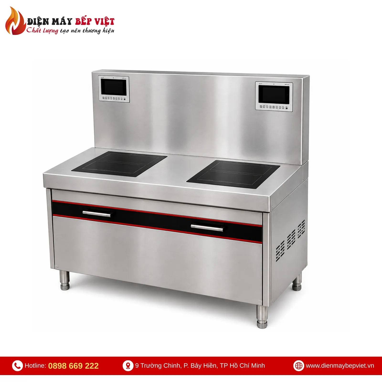 Bếp Hầm Đôi Điện Từ Mặt Vuông BV02