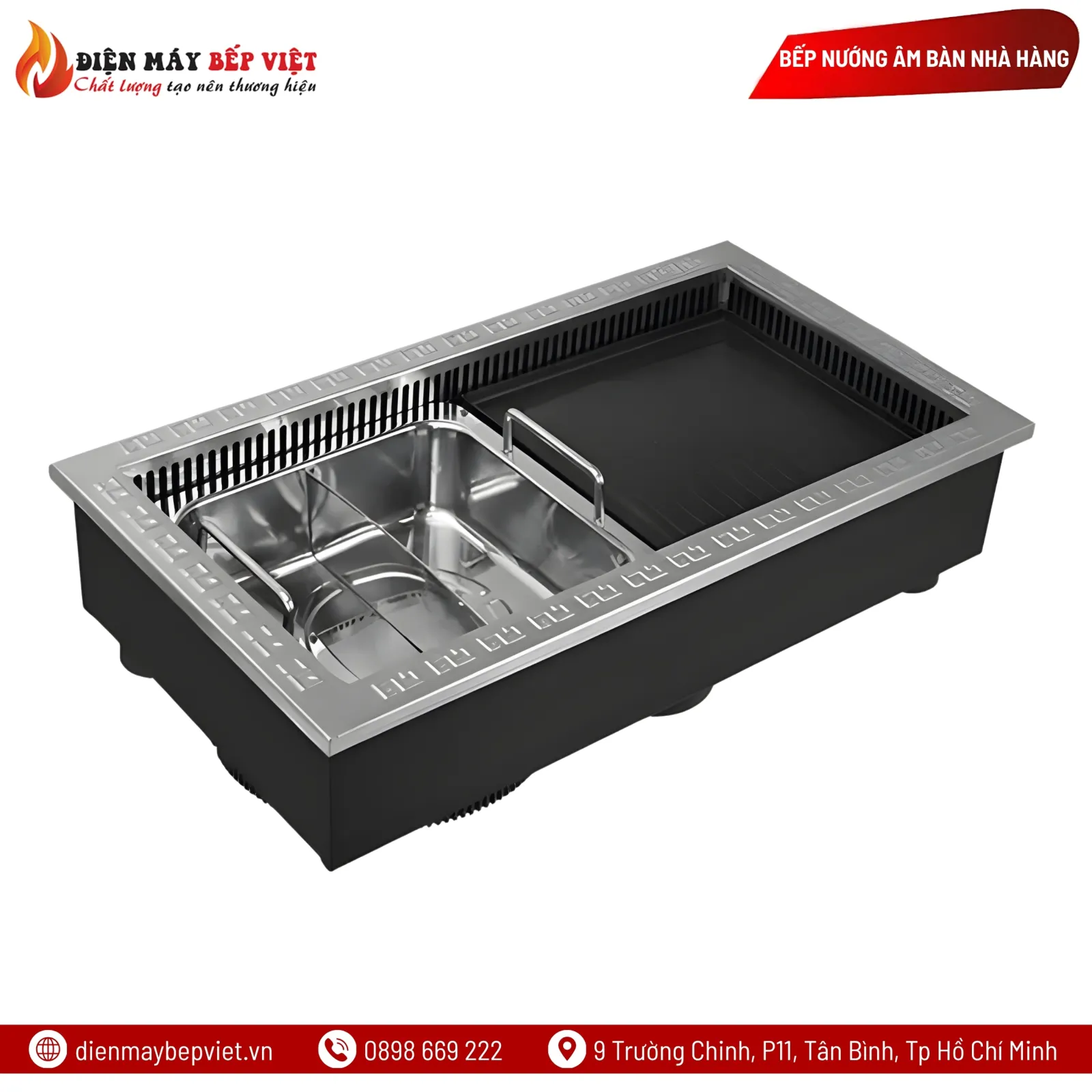 Bếp Lẩu Nướng Không Khói 2 Trong 1 BV01