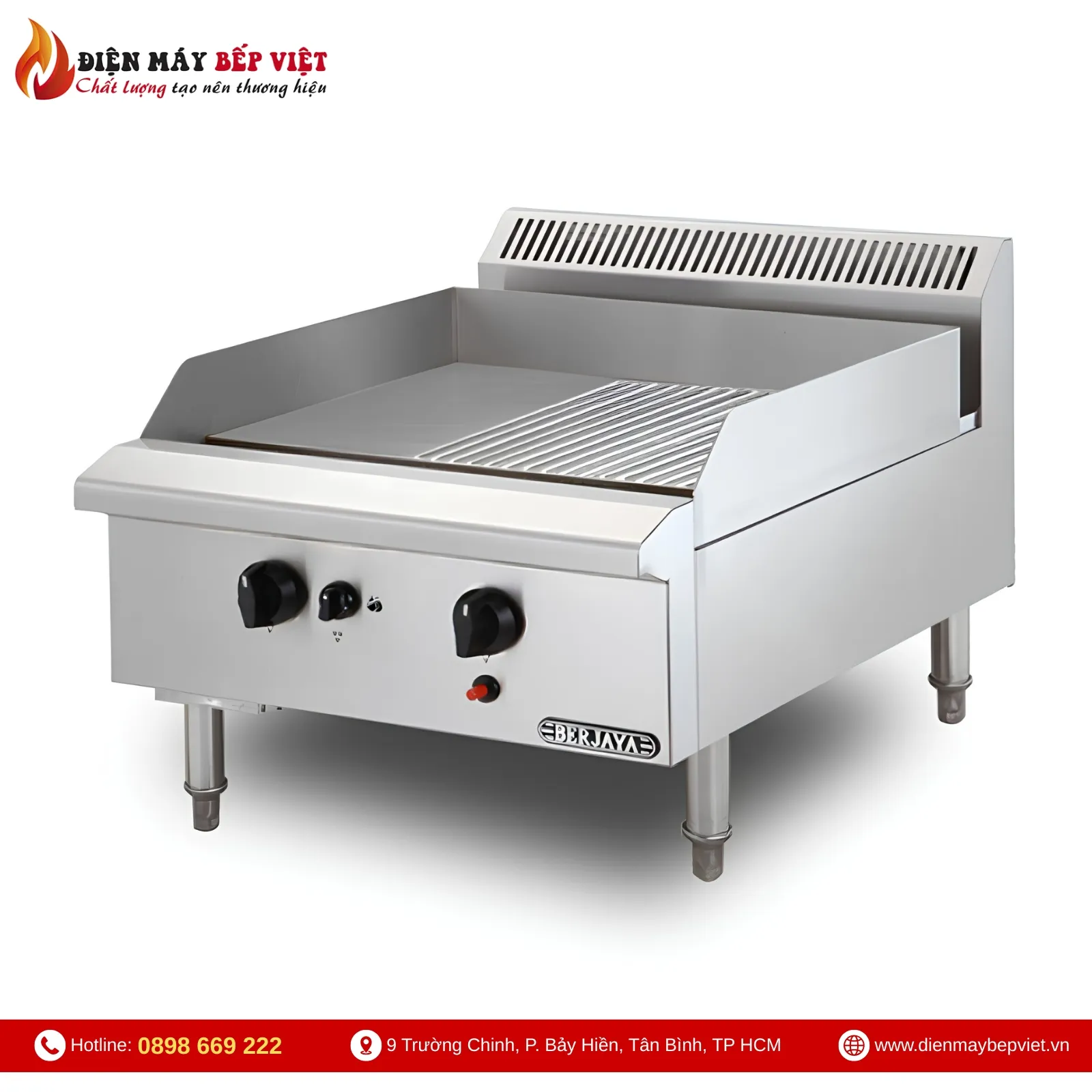 Bếp Nửa Phẳng Nửa Nhám Gas Berjaya GG2BHR-17