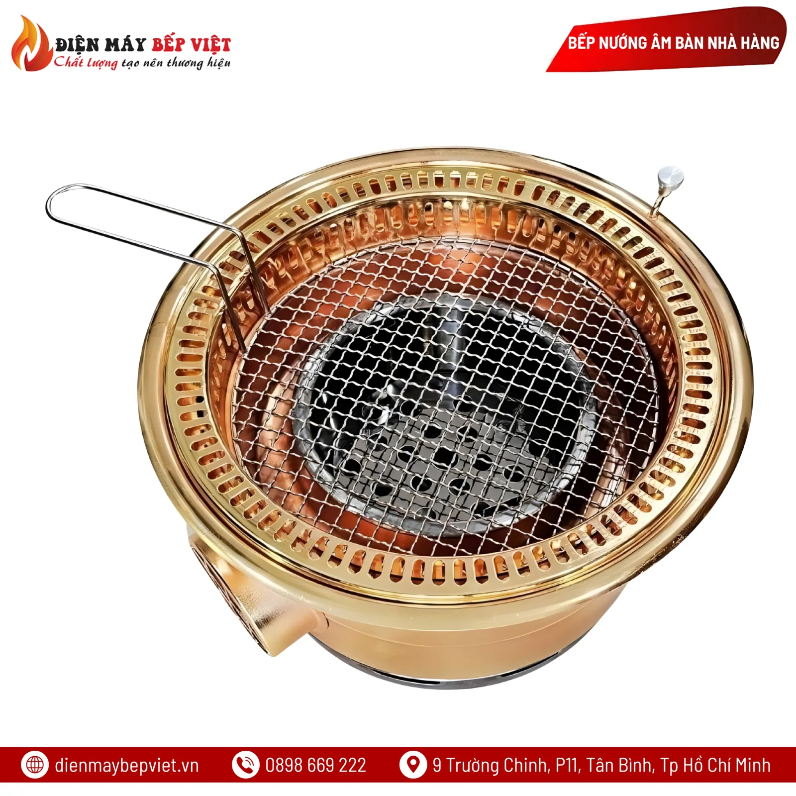 Bếp Nướng Hút Âm Hàn Quốc Mạ Đồng