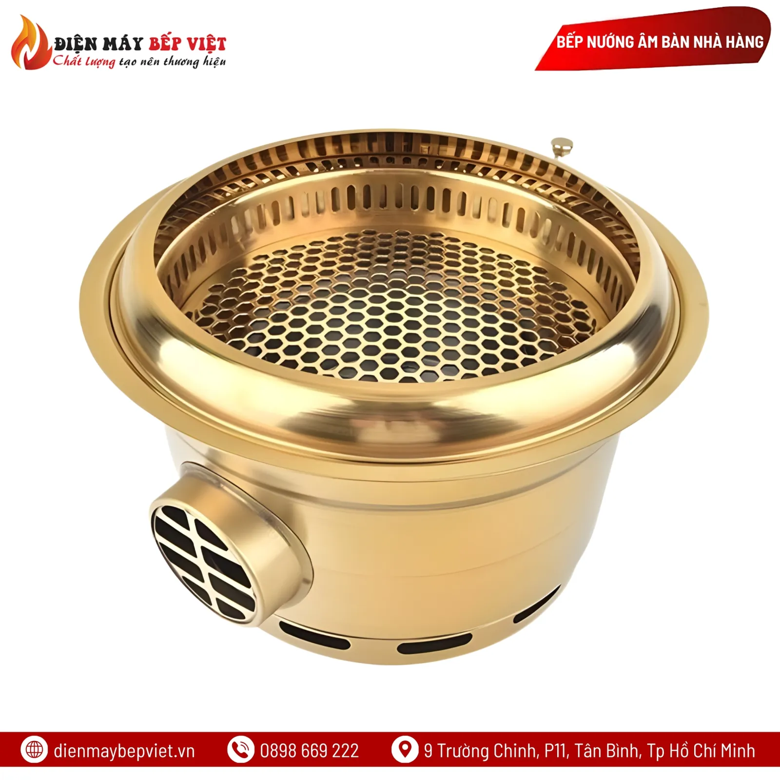 Bếp Nướng Hút Âm Hàn Quốc Mạ Vàng