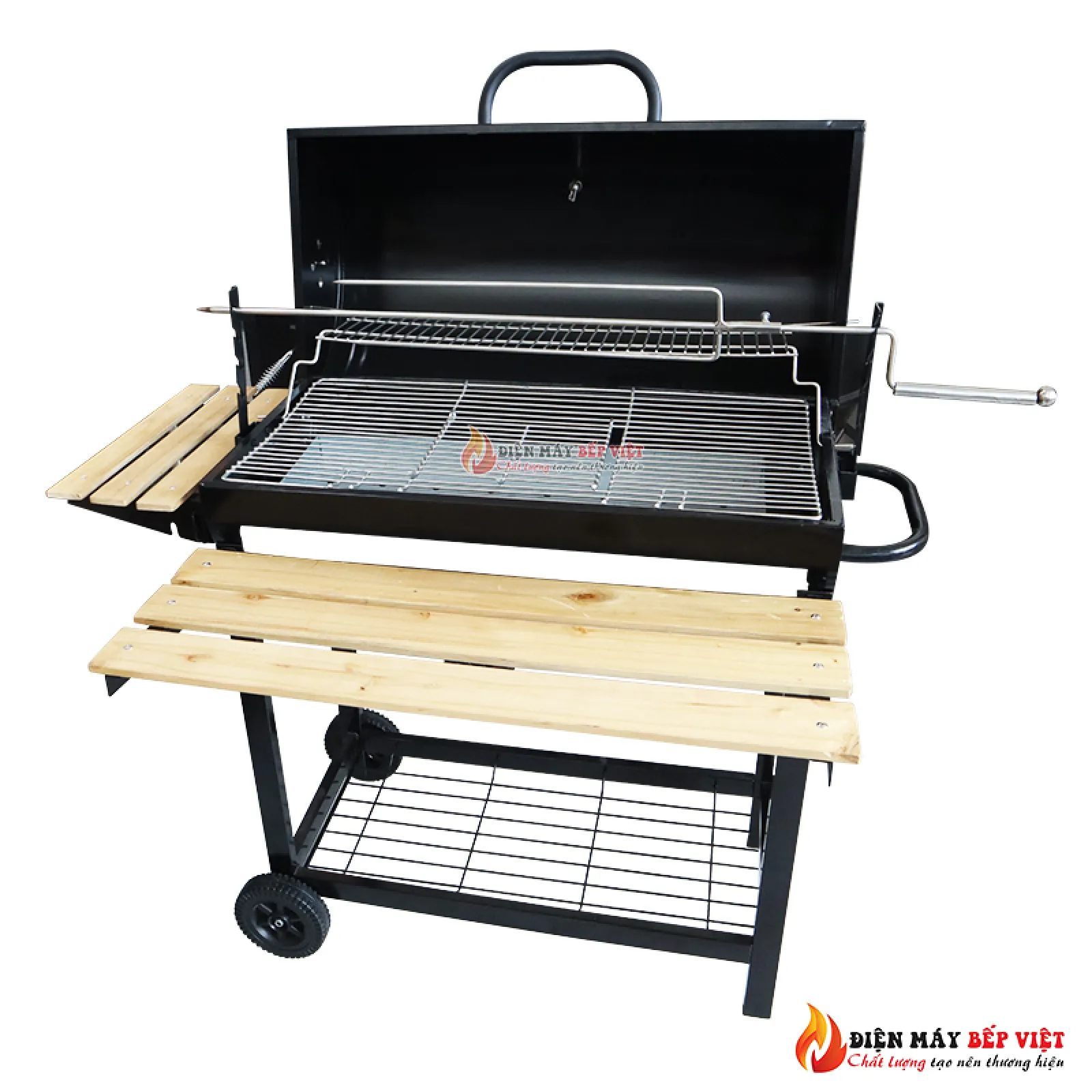 Bếp nướng than hoa BBQ-05 ngoài trời - Tay Quay