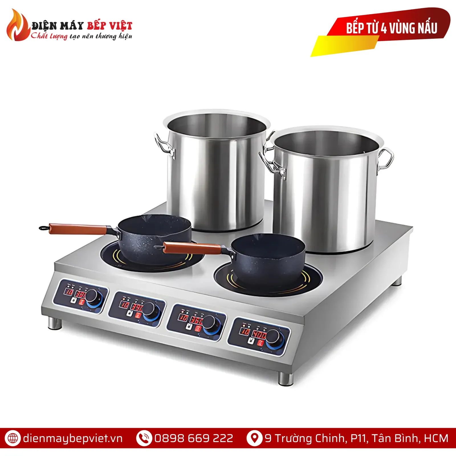 Bếp Từ Công Nghiệp 4 Vùng Nấu