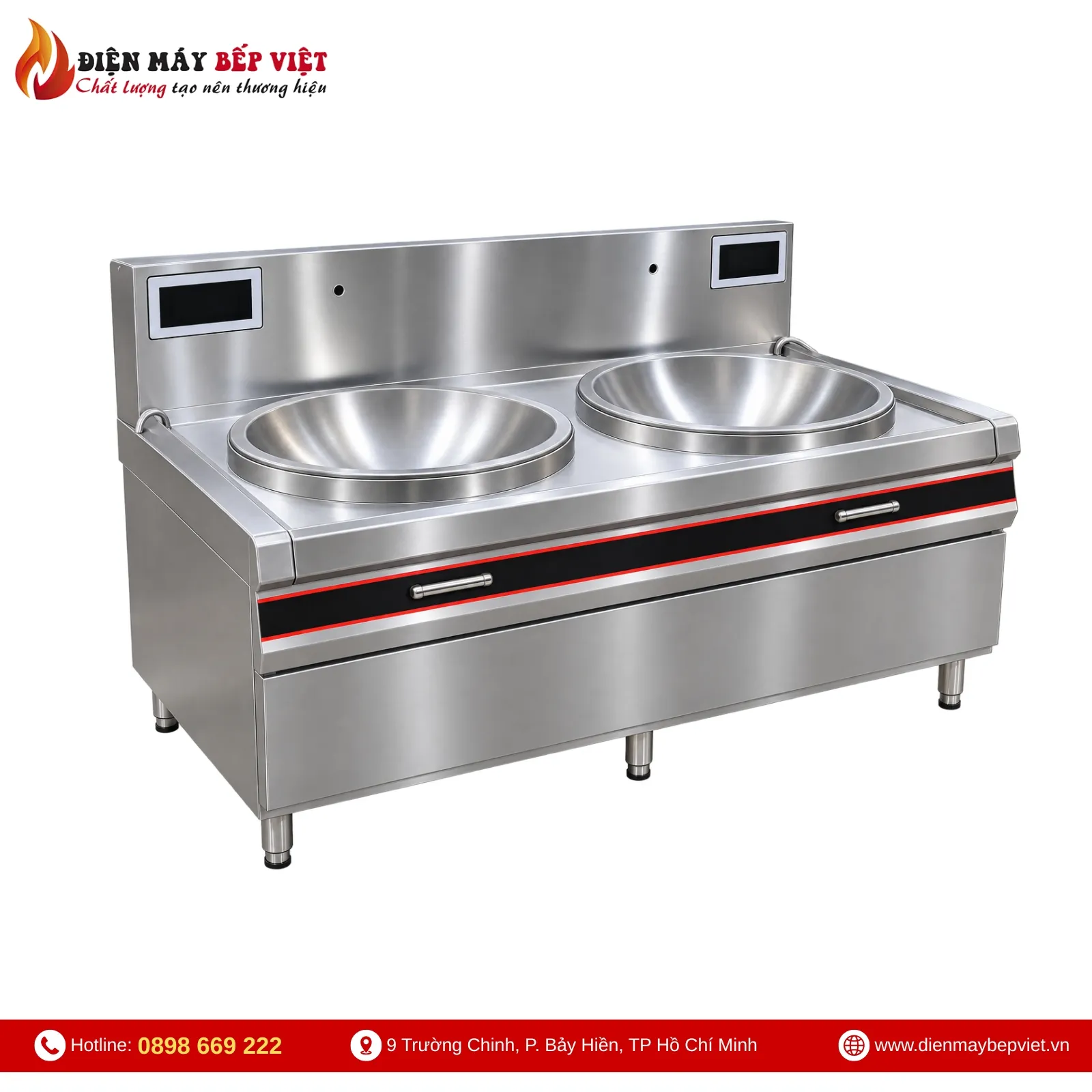 Bếp Xào Đôi Phi 600 Trực Tiếp BV08