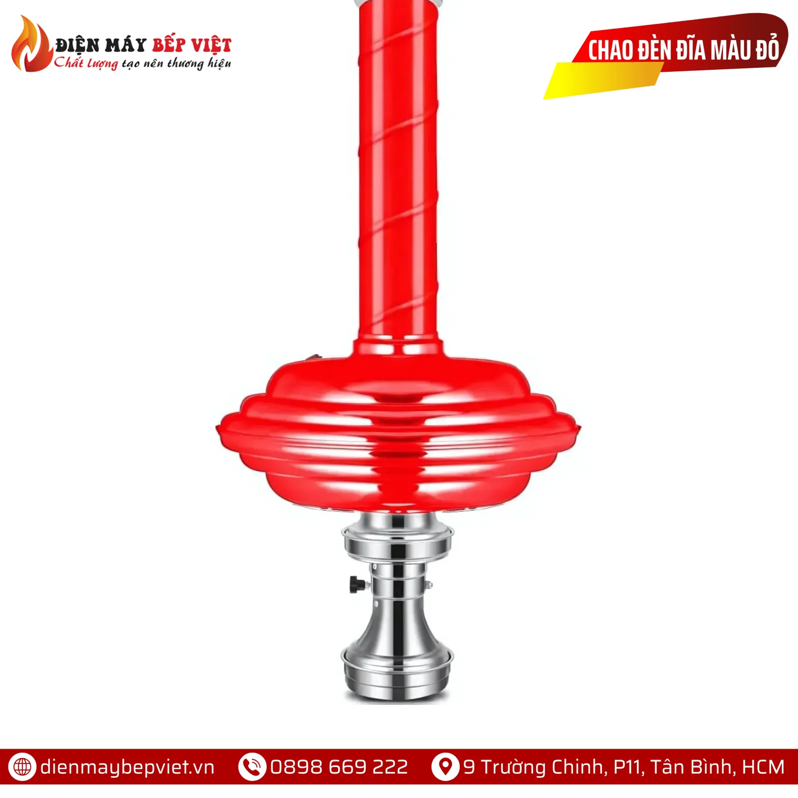 Chao Đèn Dạng Đĩa Màu Đỏ