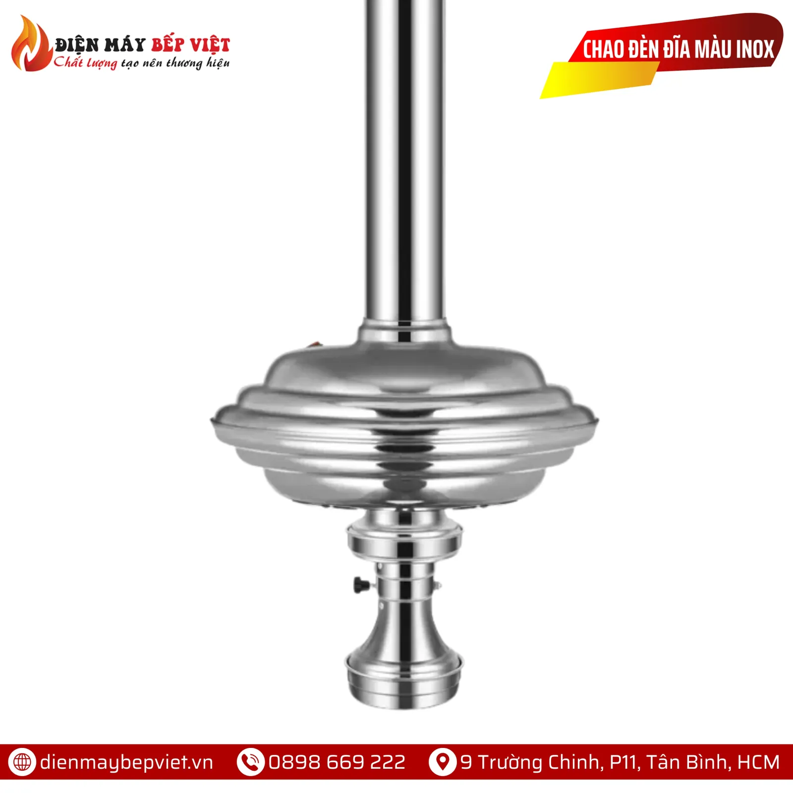 Chao Đèn Dạng Đĩa Màu Inox