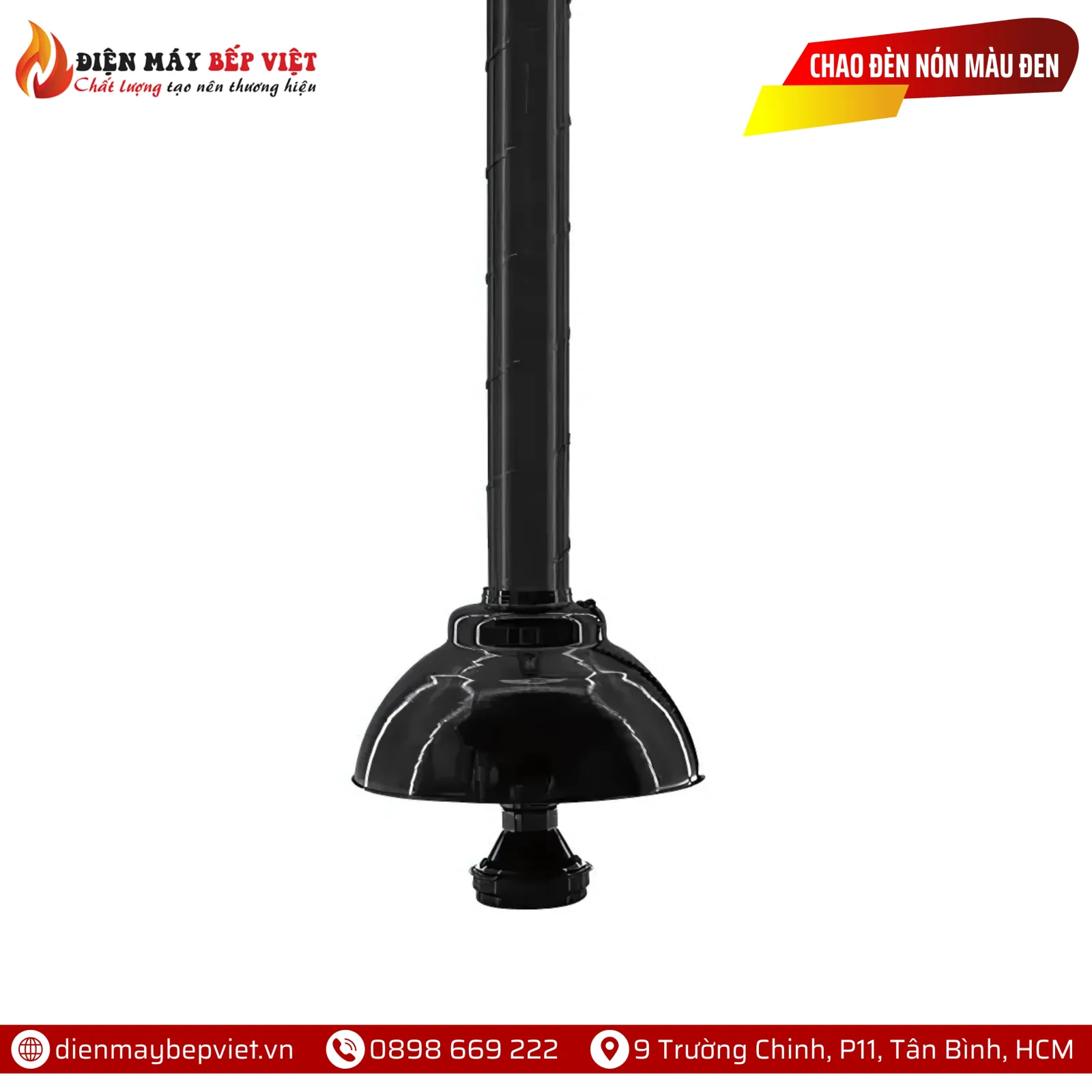 Chao Đèn Dạng Nón Màu Đen