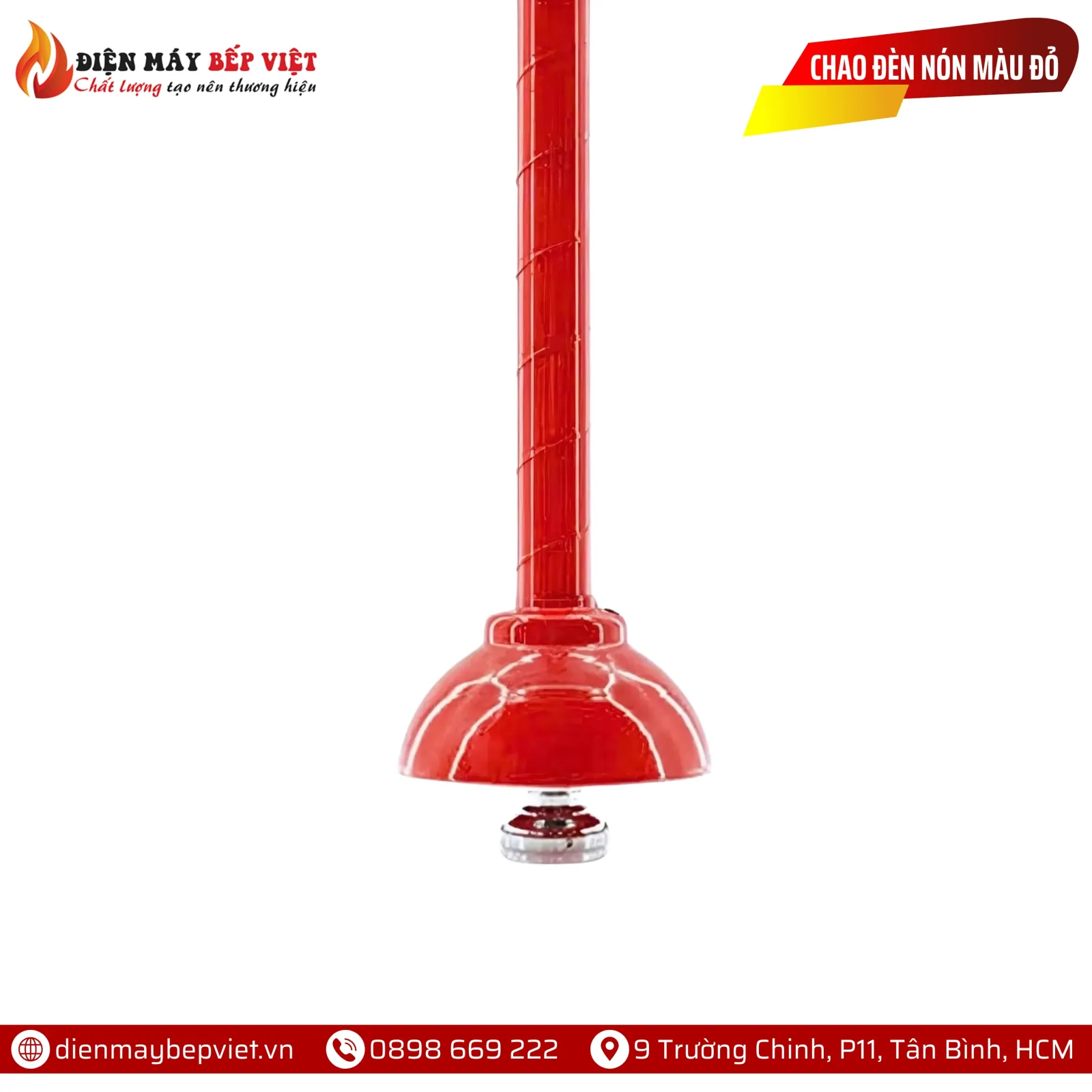 Chao Đèn Dạng Nón Màu Đỏ