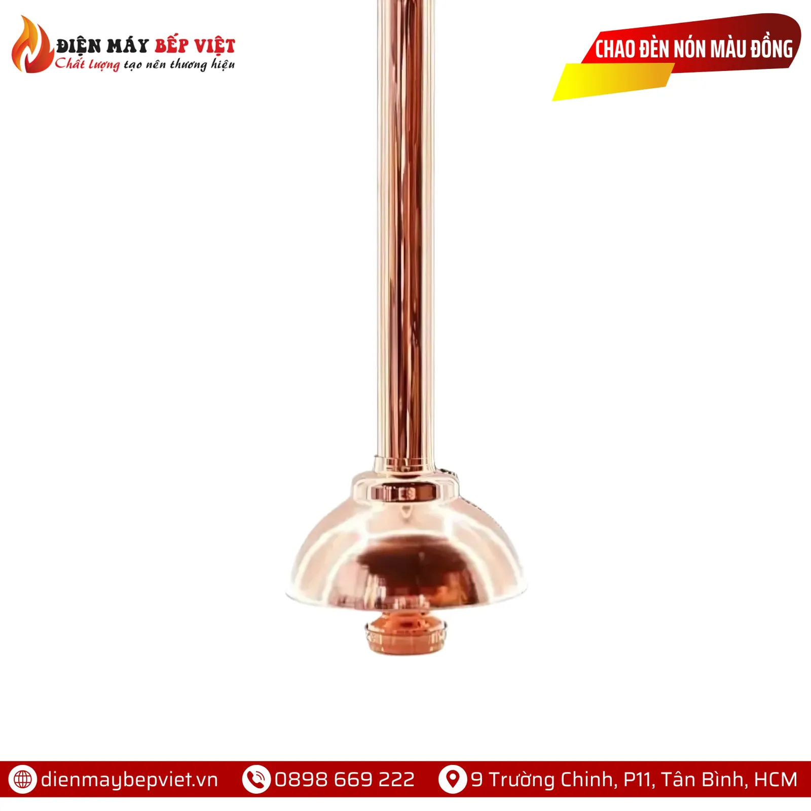 Chao Đèn Dạng Nón Màu Đồng