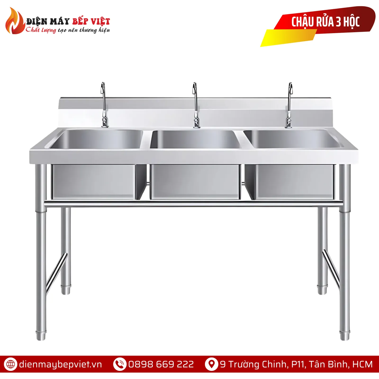 Chậu Rửa Inox 3 Hộc