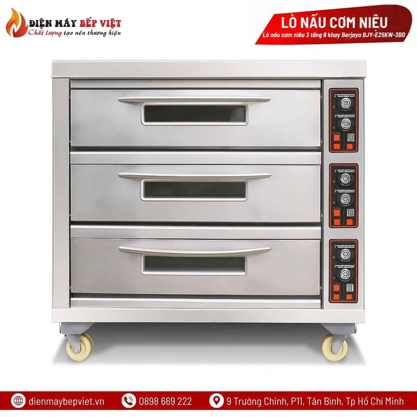 Lò Nấu Cơm Niêu Berjaya 3 Tầng 9 Khay Điện