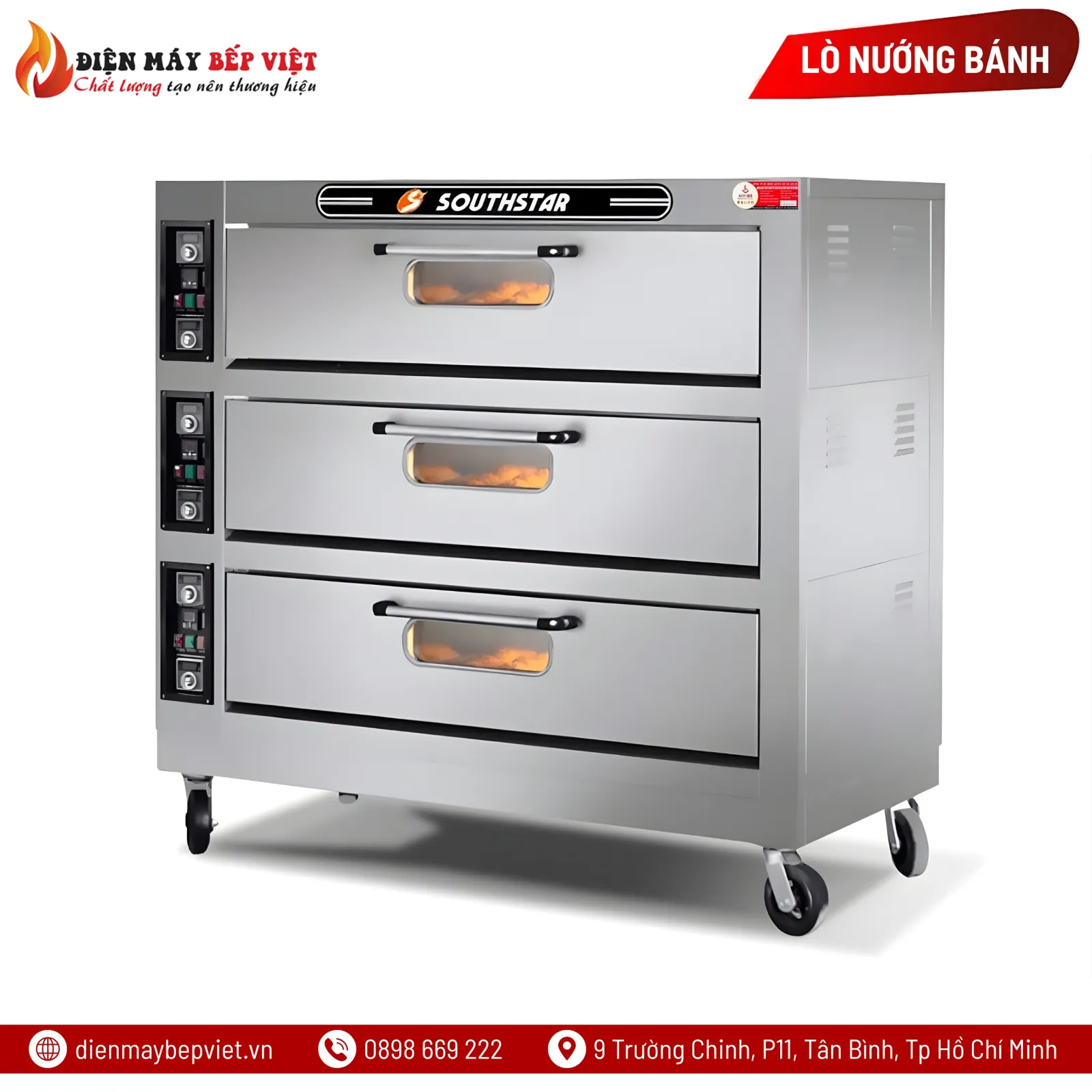 Lò Nướng 3 Tầng 9 Khay Southstar Dùng Điện