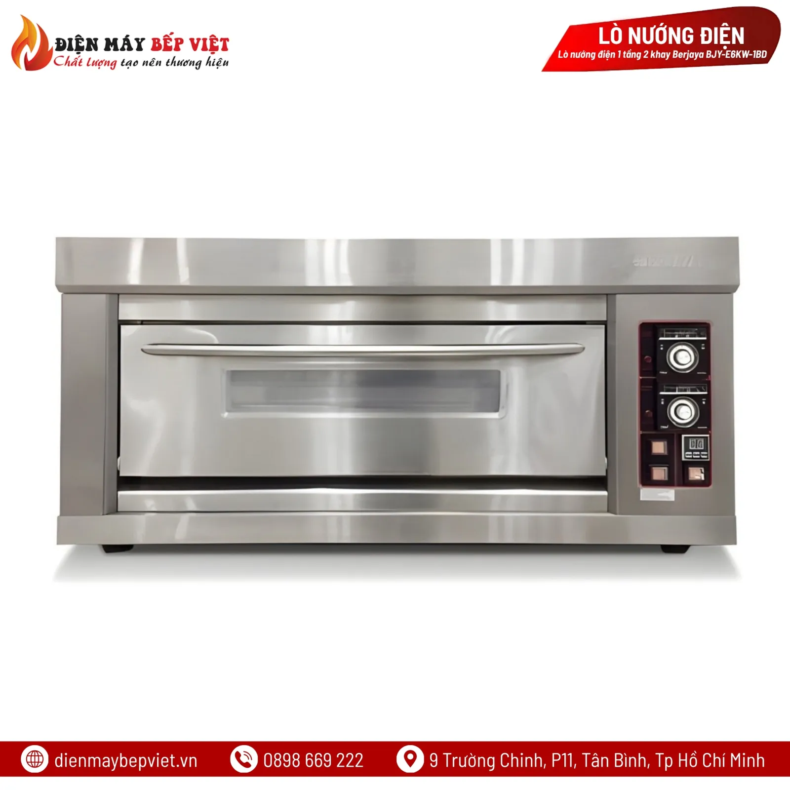 Lò Nướng Điện 1 Tầng 2 Khay Berjaya BJY-E6KW-1BD