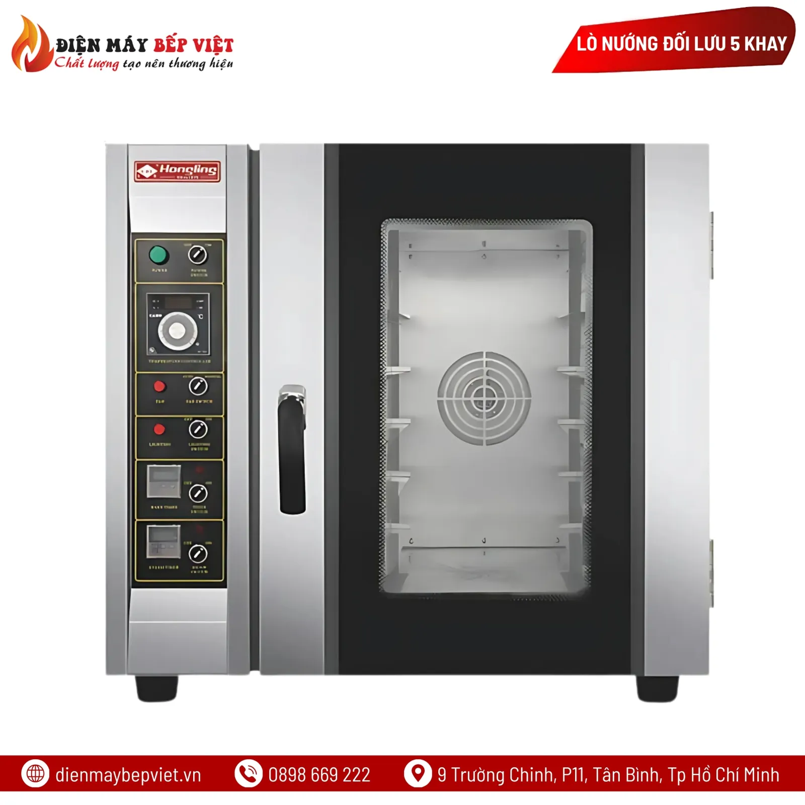 Lò Nướng Đối Lưu 5 Khay Dùng Điện Hongling