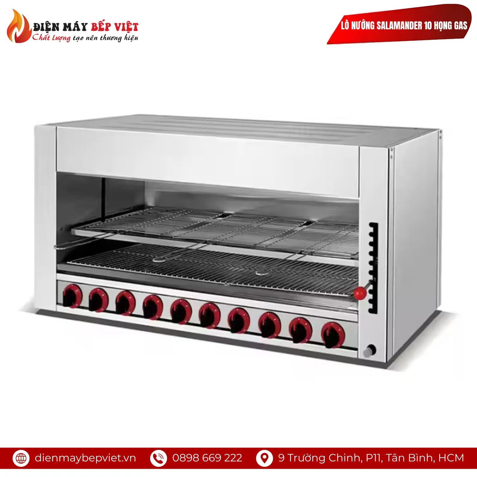 Lò Nướng Salamander 10 Họng Gas