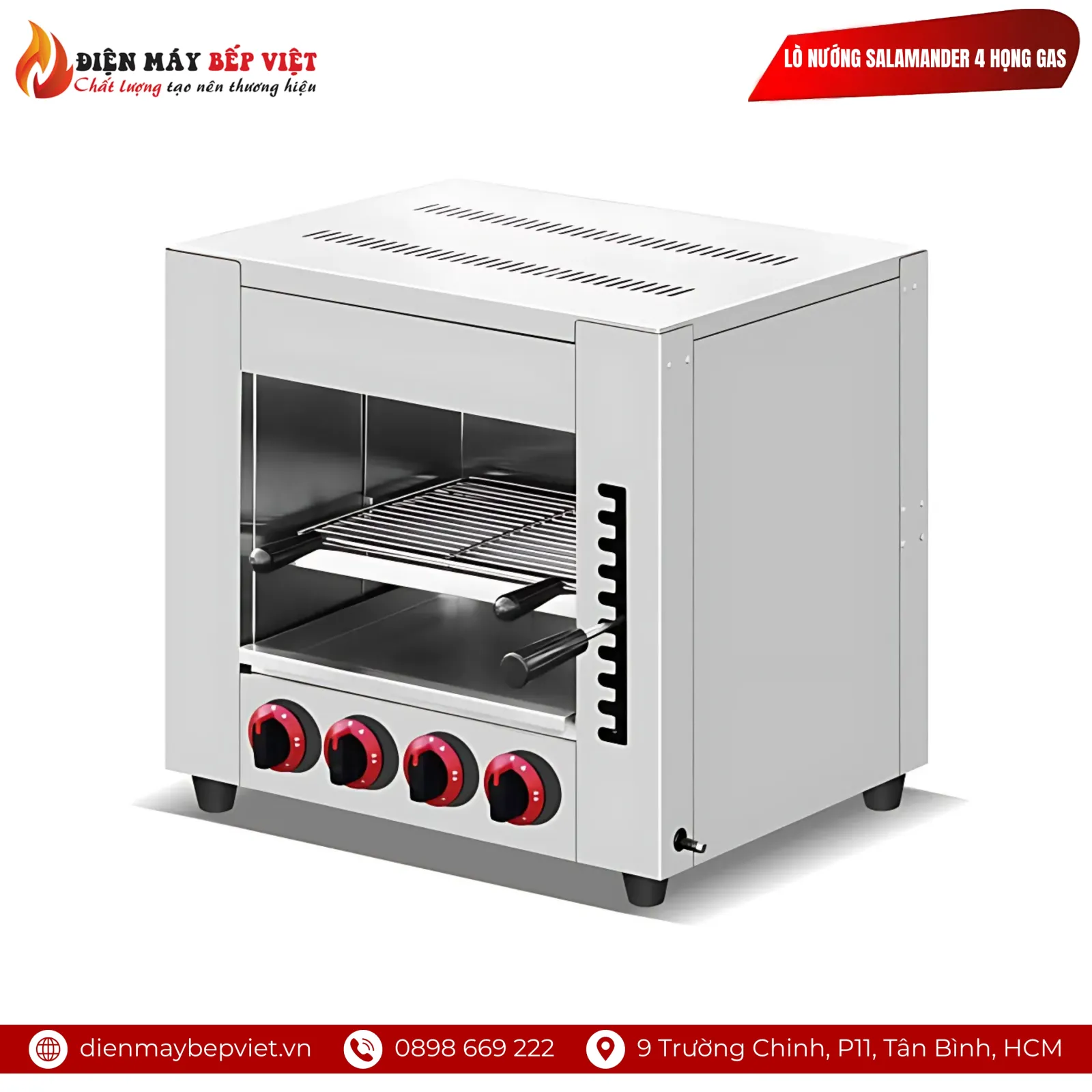 Lò Nướng Salamander 4 Họng Gas