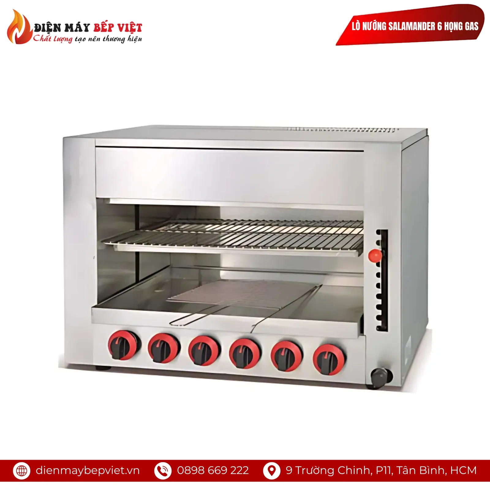 Lò Nướng Salamander 6 Họng Gas