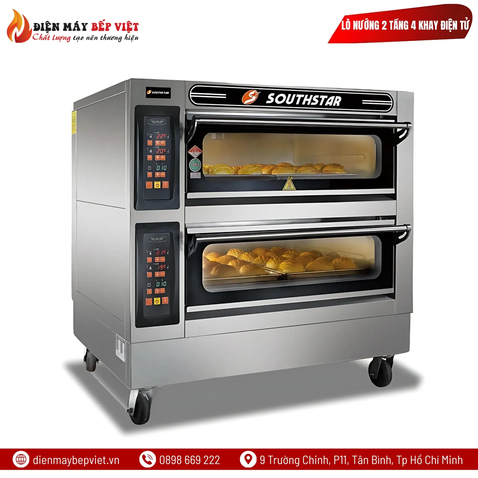 Lò Nướng SouthStar 2 Tầng 4 Khay Điện Tử