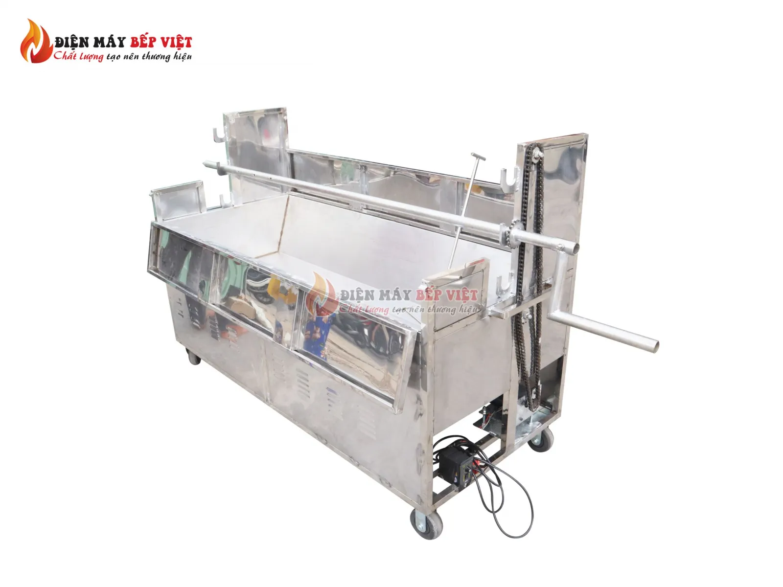 Lò Quay Heo Kết Hợp Dây Xích Và Motor