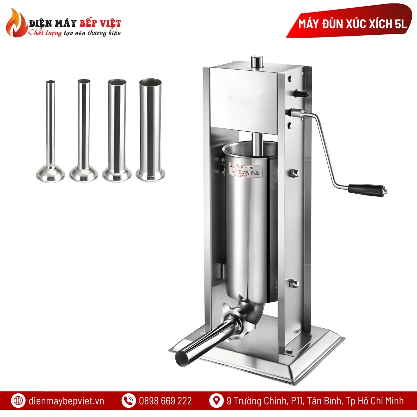 Máy Đùn Xúc Xích Quay Tay 5L