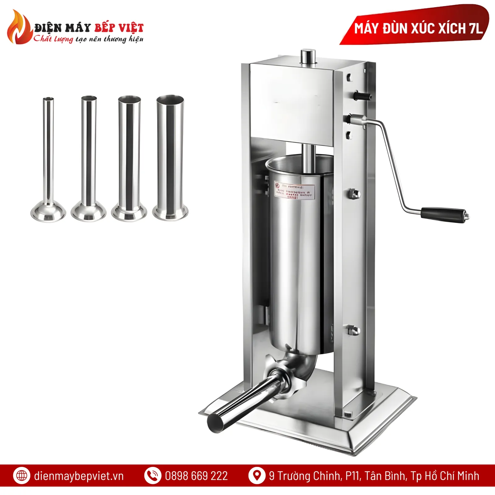 Máy Đùn Xúc Xích Quay Tay 7L