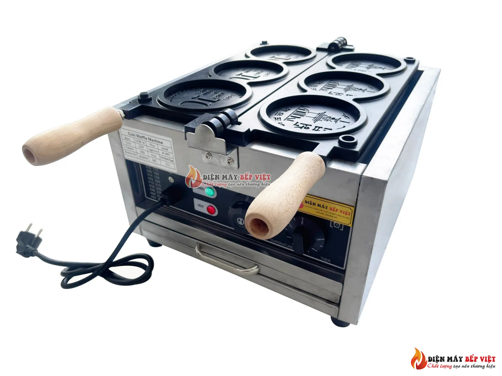 Máy Làm Bánh Đồng Xu 3 Khuôn