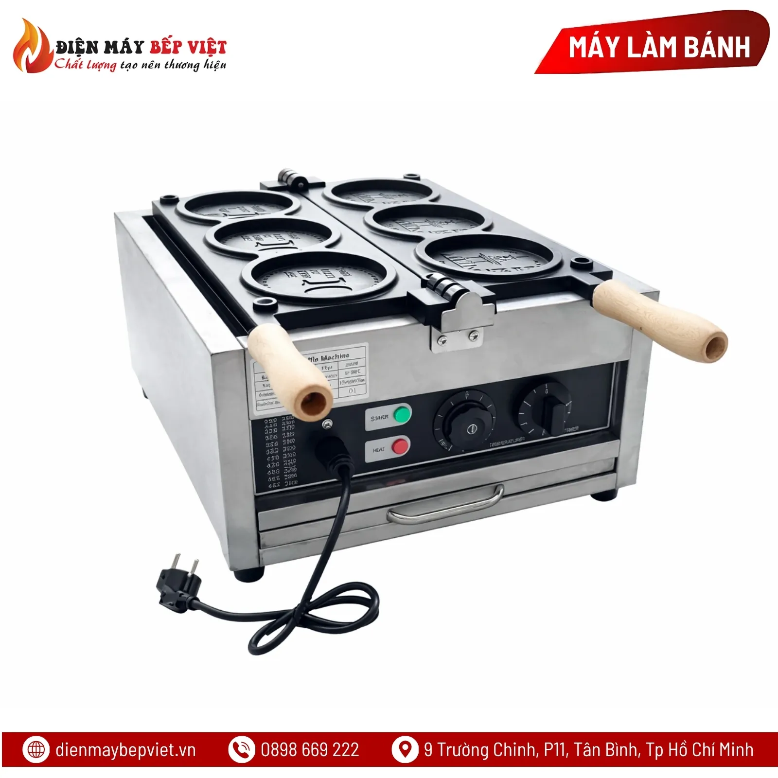 Máy Làm Bánh Đồng Xu 3 Khuôn