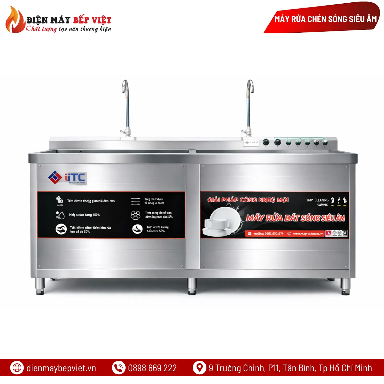 Máy Rửa Chén Công Nghiệp Siêu Âm UTC-2000HD