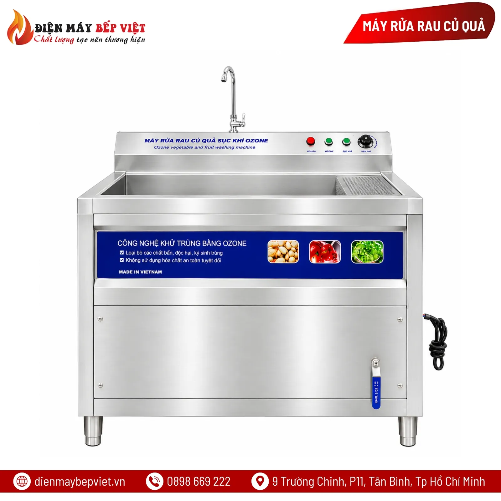 Máy Rửa Rau Củ Quả Sục Khí Ozone BV-1000