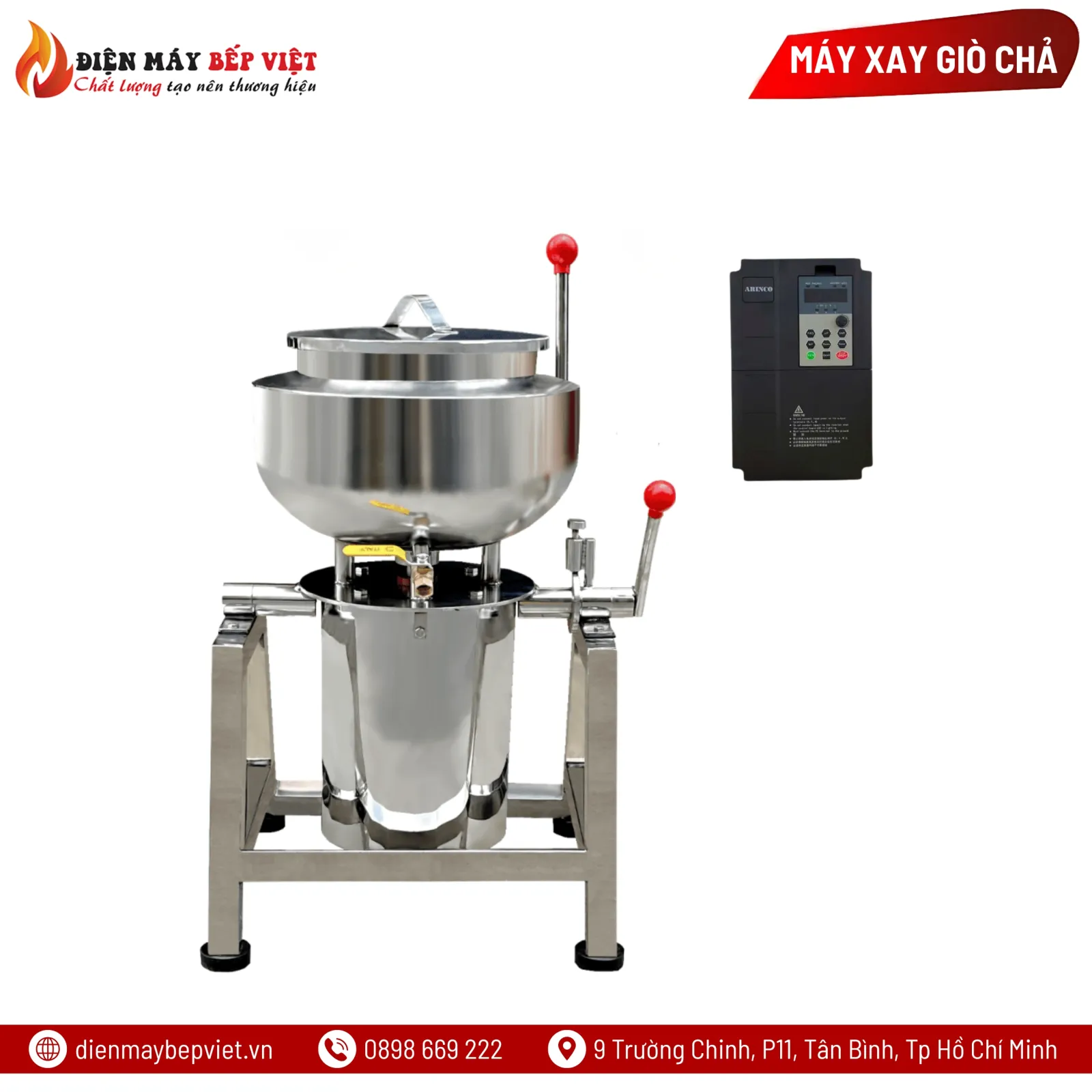 Máy Xay Giò Chả 10Kg Có Biến Tần