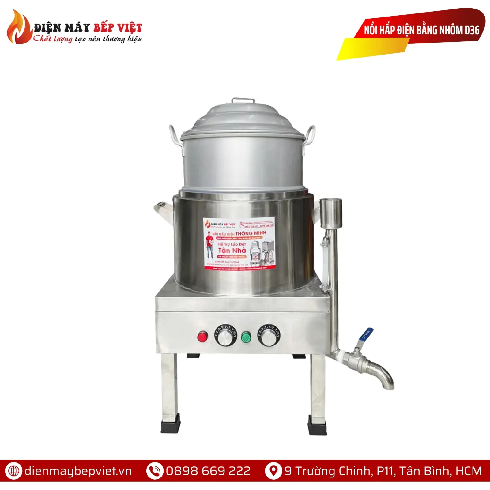 Nồi hấp Điện Bằng Nhôm D36