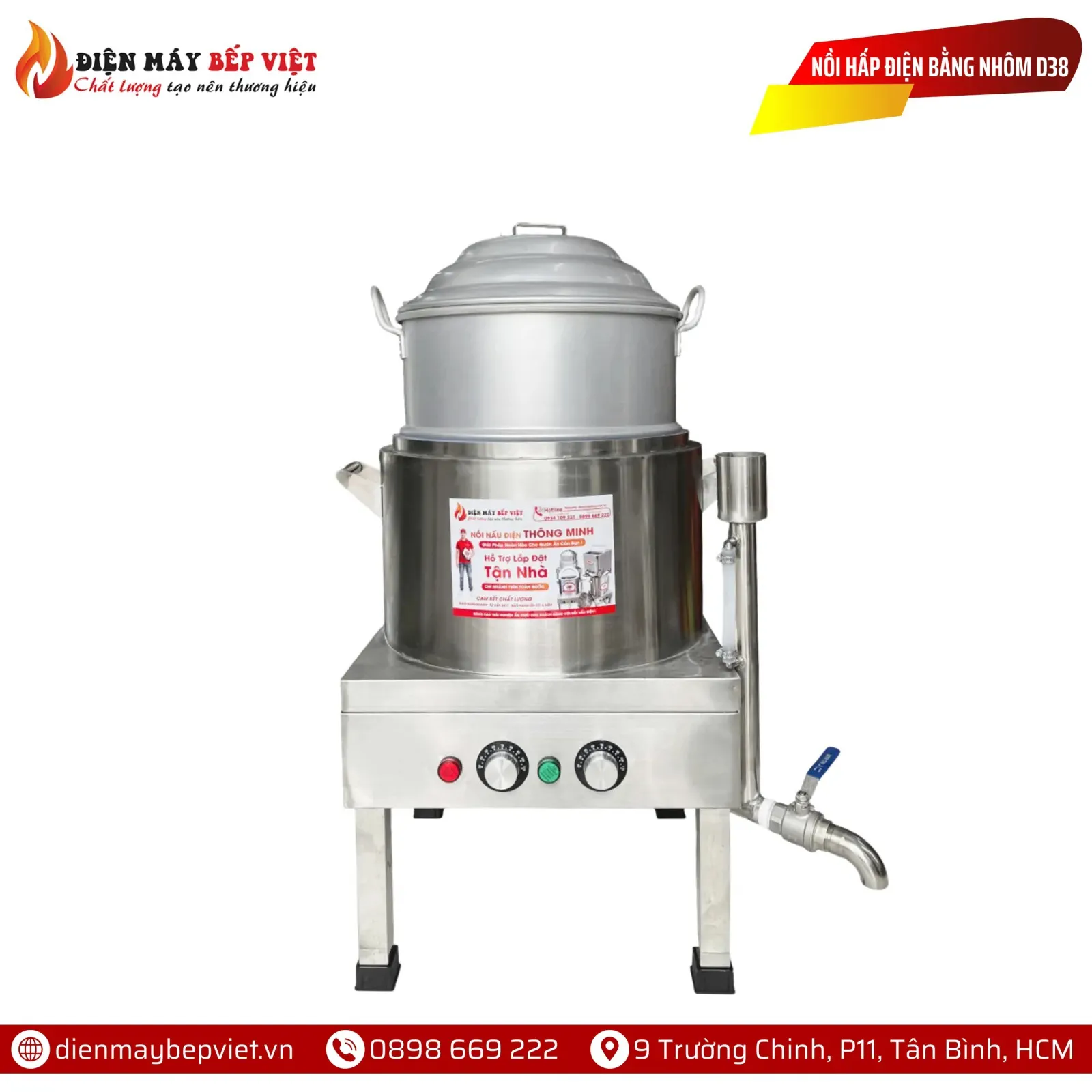 Nồi hấp Điện Bằng Nhôm D38